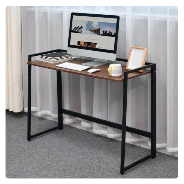 New computer desk folding computer desk (oak color) 100cm