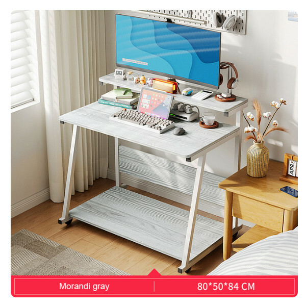 New Portable Computer Desk Movable Table Monitor Stand Table (Gray) 80cm