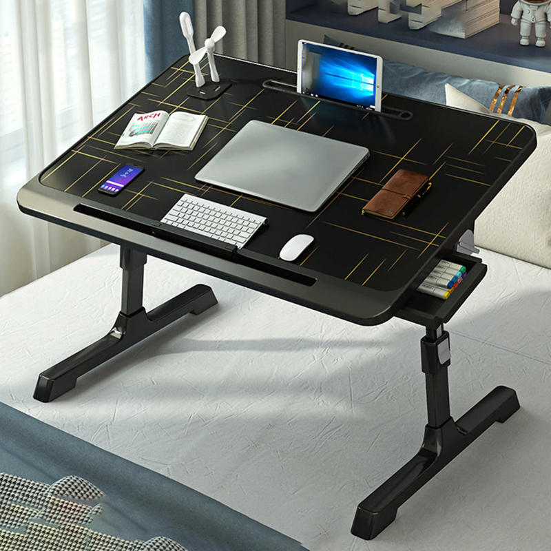 New folding computer desk with adjustable angle and free lifting desk (single drawer model + USB)