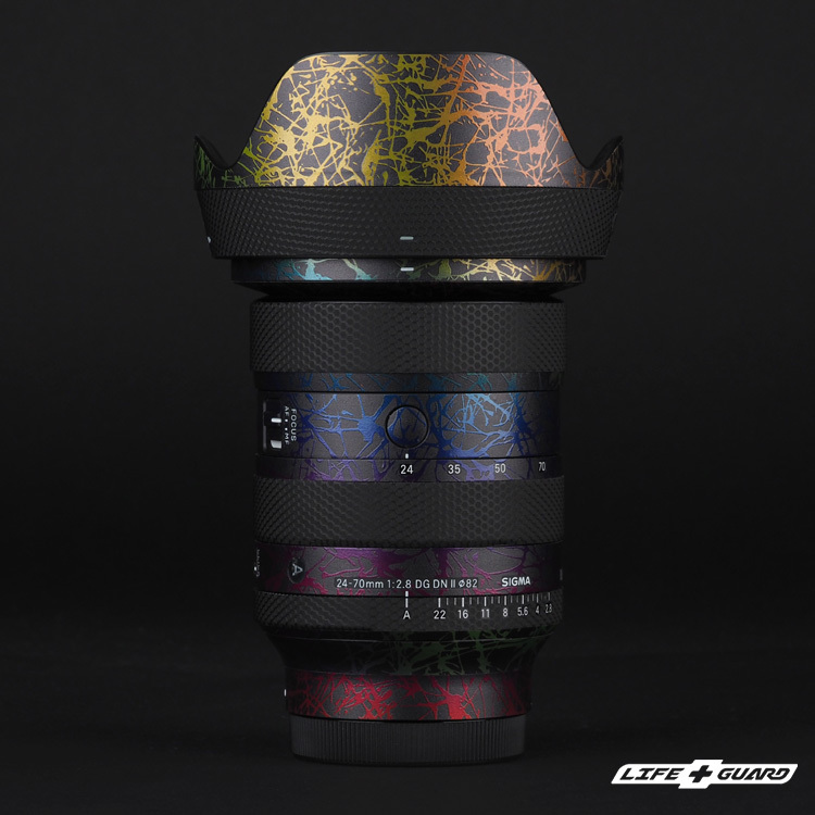 LIFE+GUARD 鏡頭貼膜安裝示意，適用 SIGMA 24-70mm F2.8 DG DN II