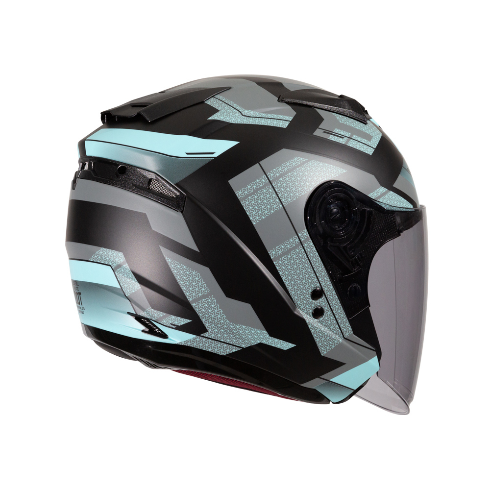 SOL SO-7E 彩繪 星幕 消光黑/灰藍 3/4罩 安全帽 SO7E