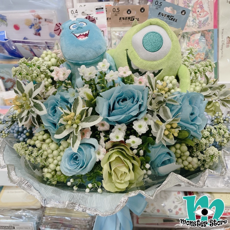 毛毛大眼仔公仔花束