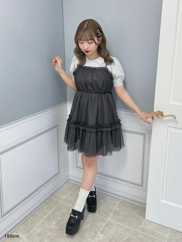 épineボリュームチュールフーディ epine é volume tulle hoodie（2color）