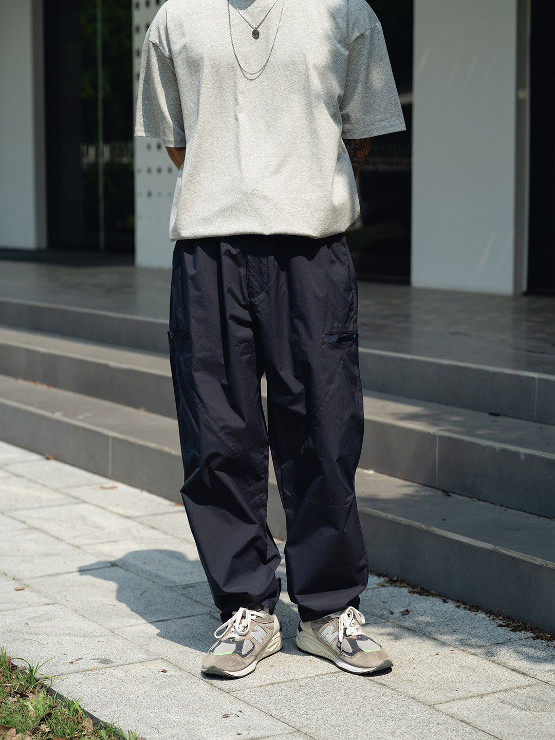 高機能抗皺速乾抽繩工裝褲