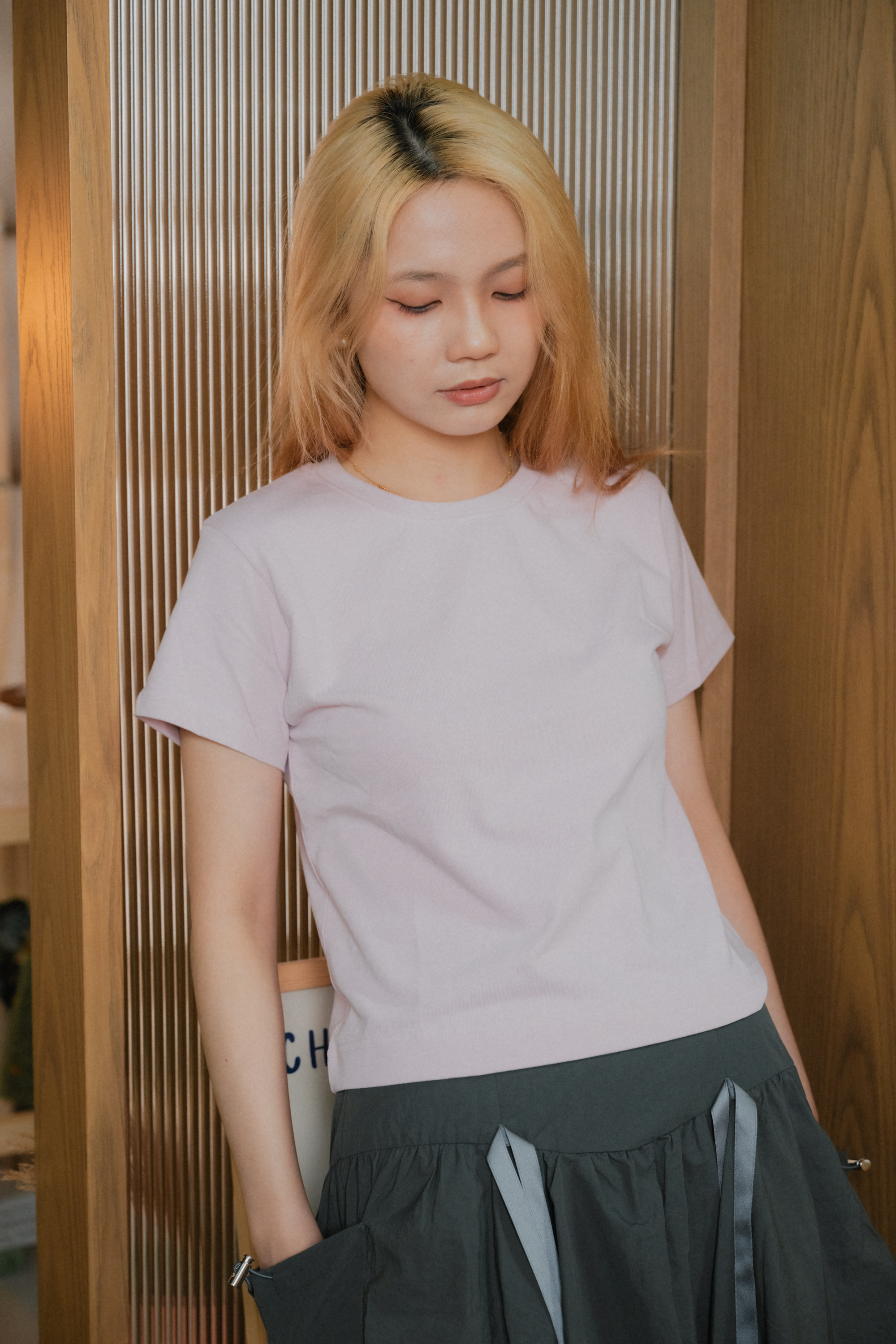 淨色Tee (粉紅色)