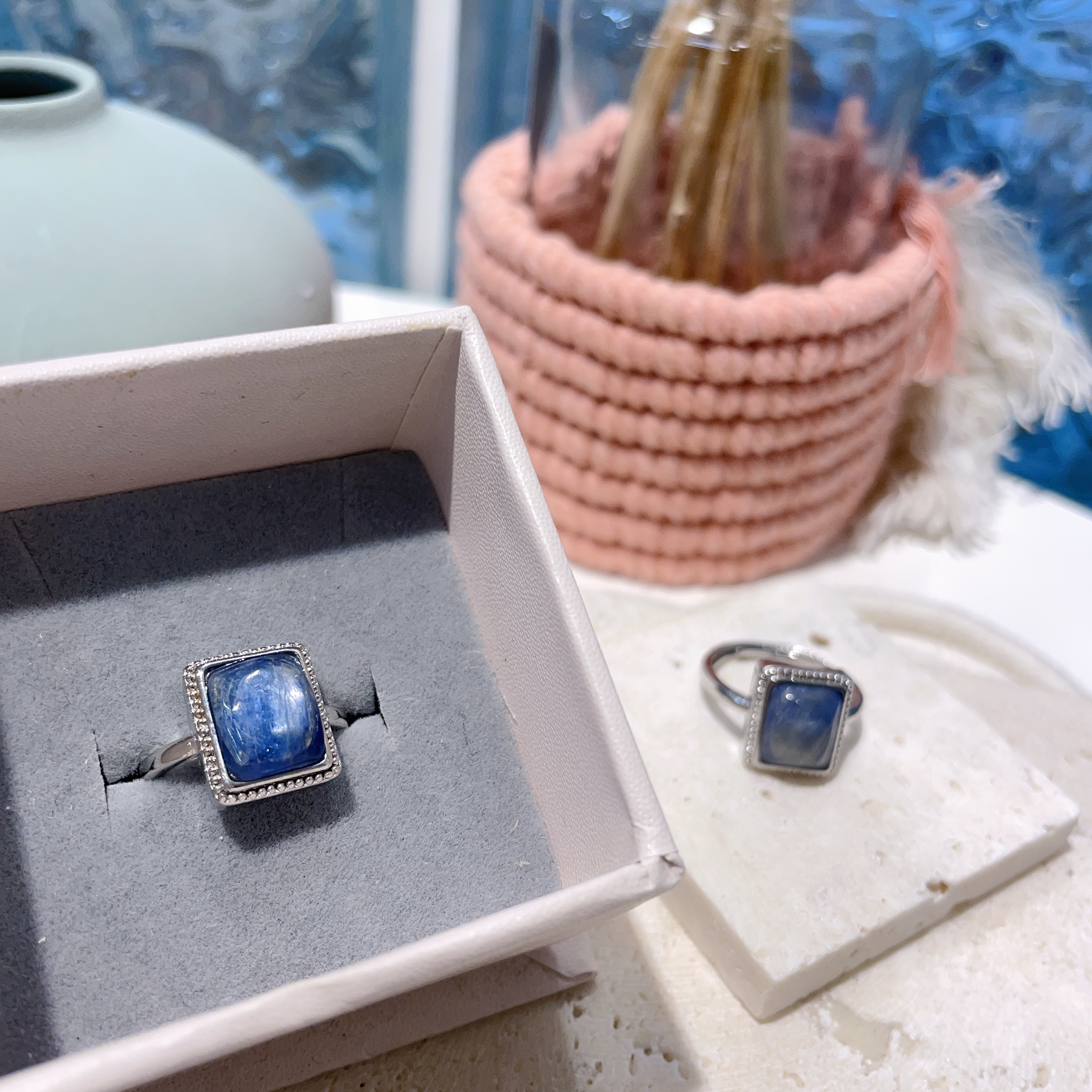 F019 方藍晶戒指