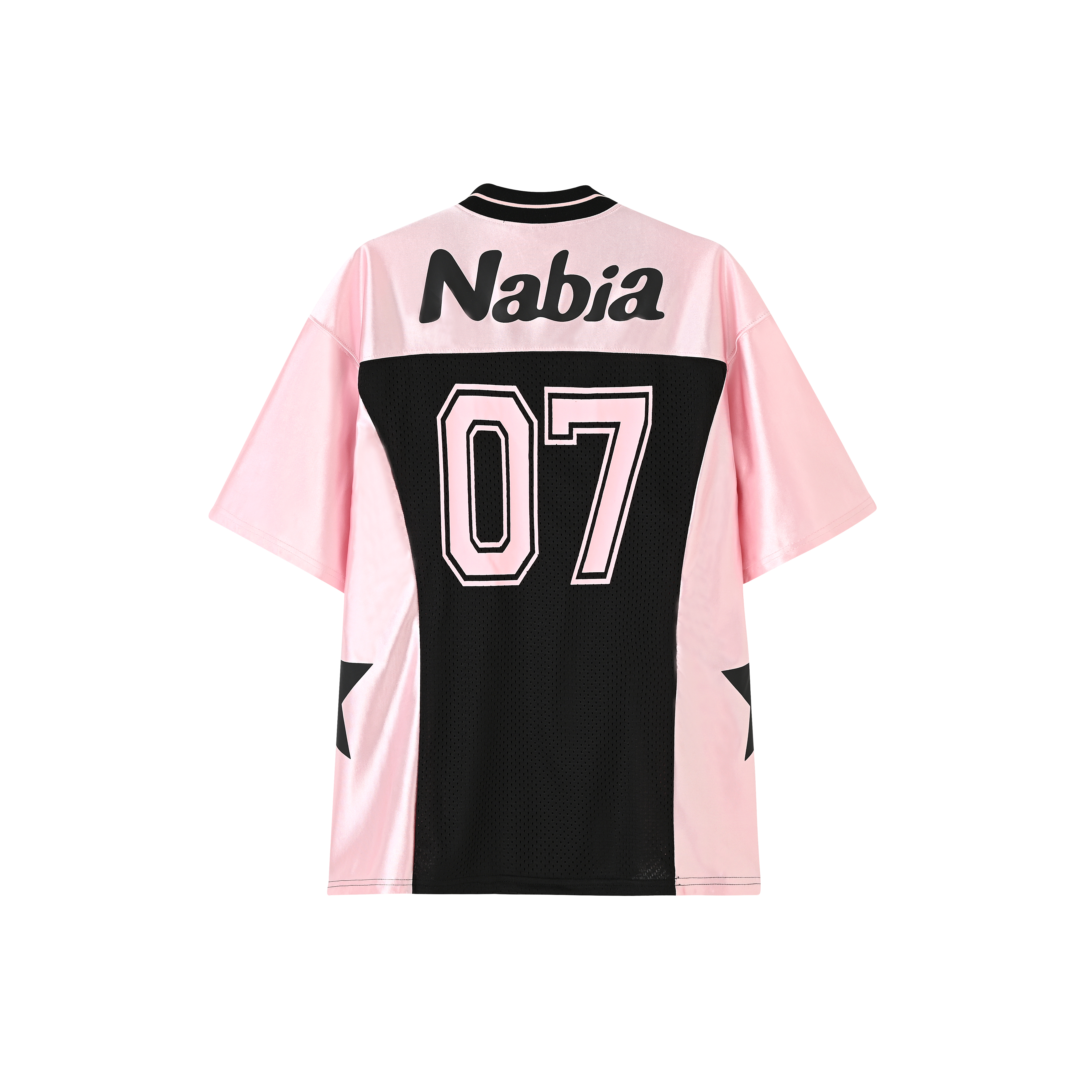 美式冰球上衣 - 粉