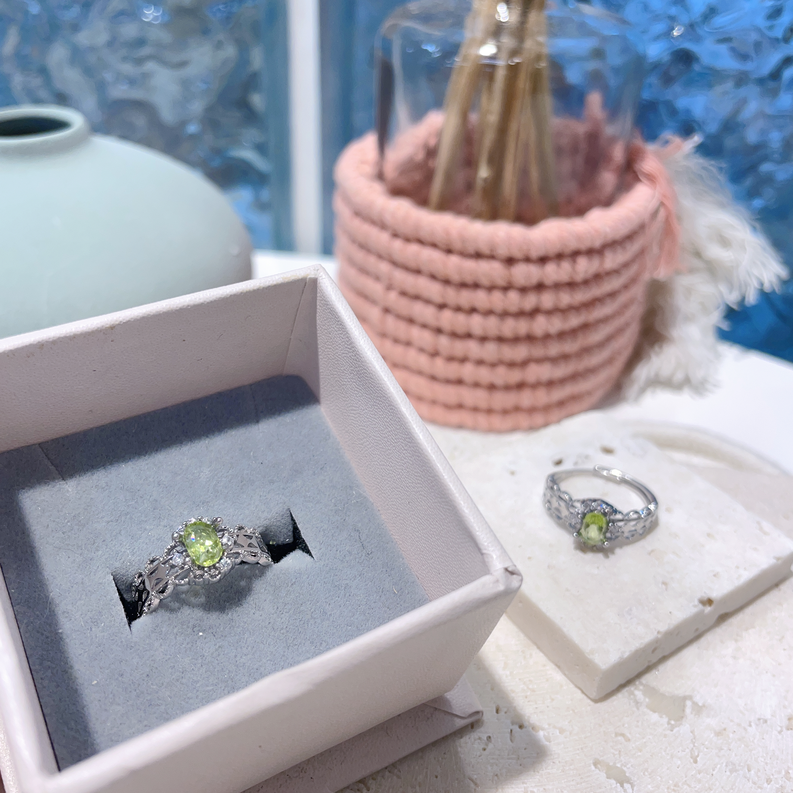 F024 橄欖石LACE戒指