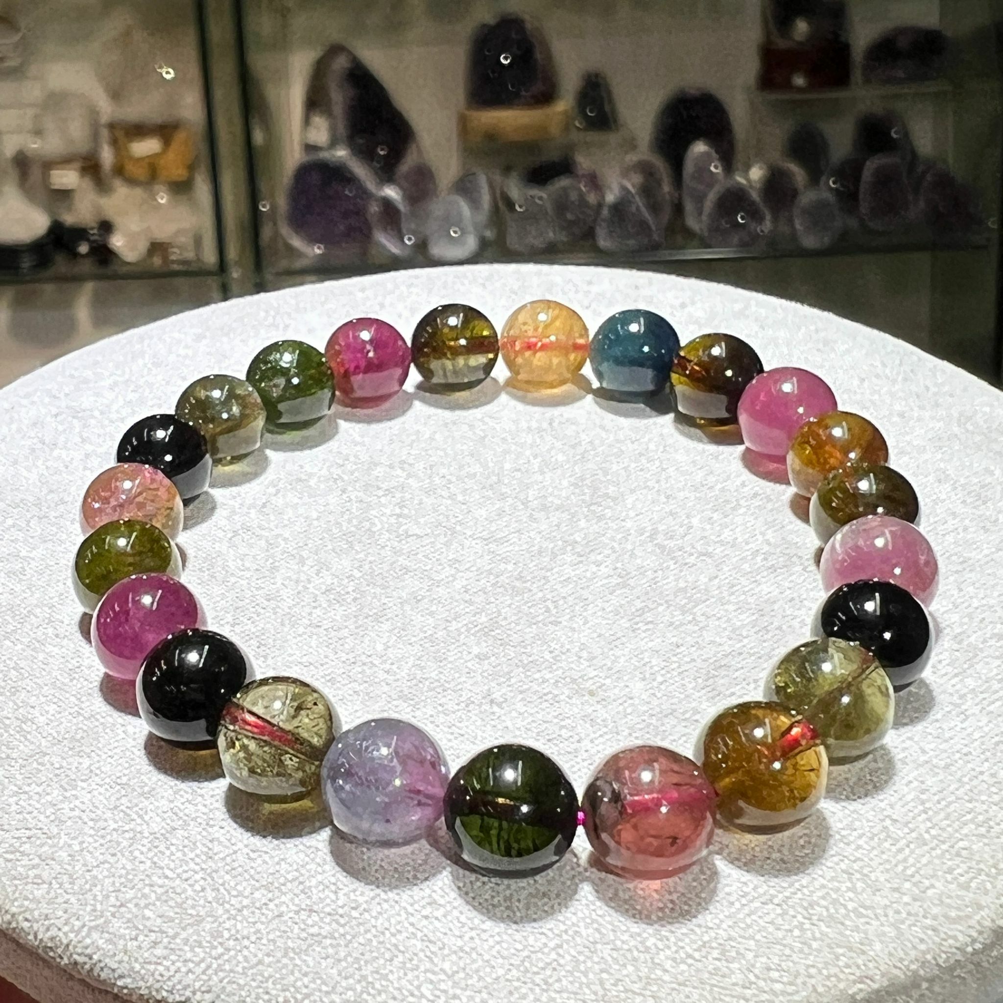 老礦碧璽手串 7.5mm+/- (#2)