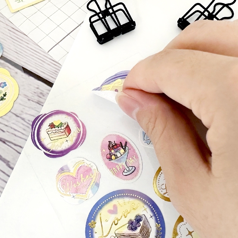 四季紙品 燙金貼紙  2入【TZ2525】