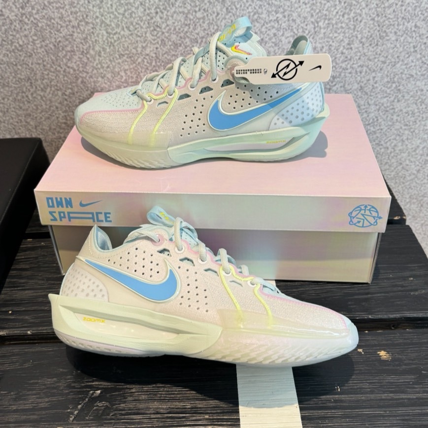 <連線代購商品>男女鞋 W NIKE AIR ZOOM GT CUT 3 CHBL 珍珠光澤 薄荷綠 粉藍 籃球鞋【HF5445-141】 GTCUT PINKS