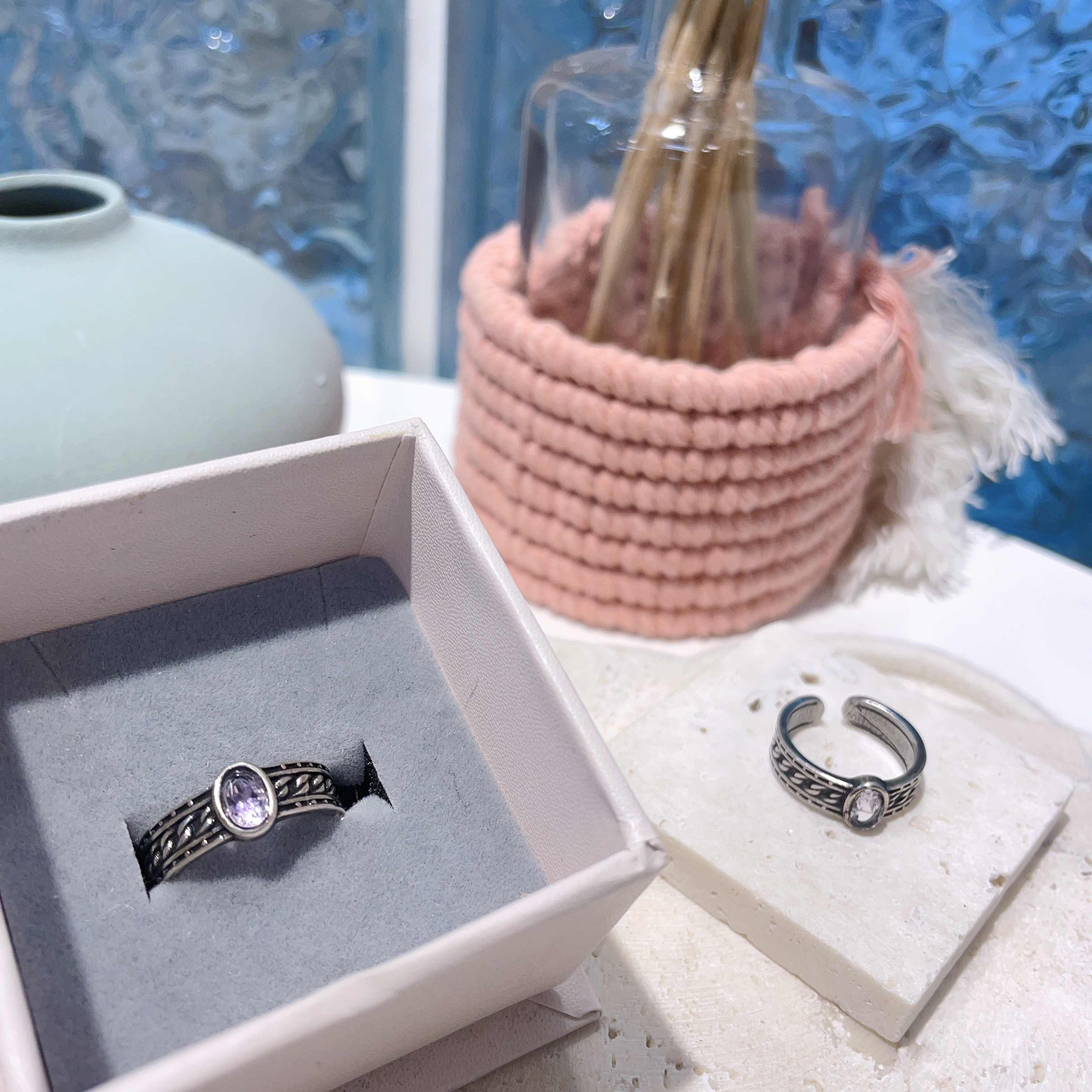 F035 紫水晶粗戒指