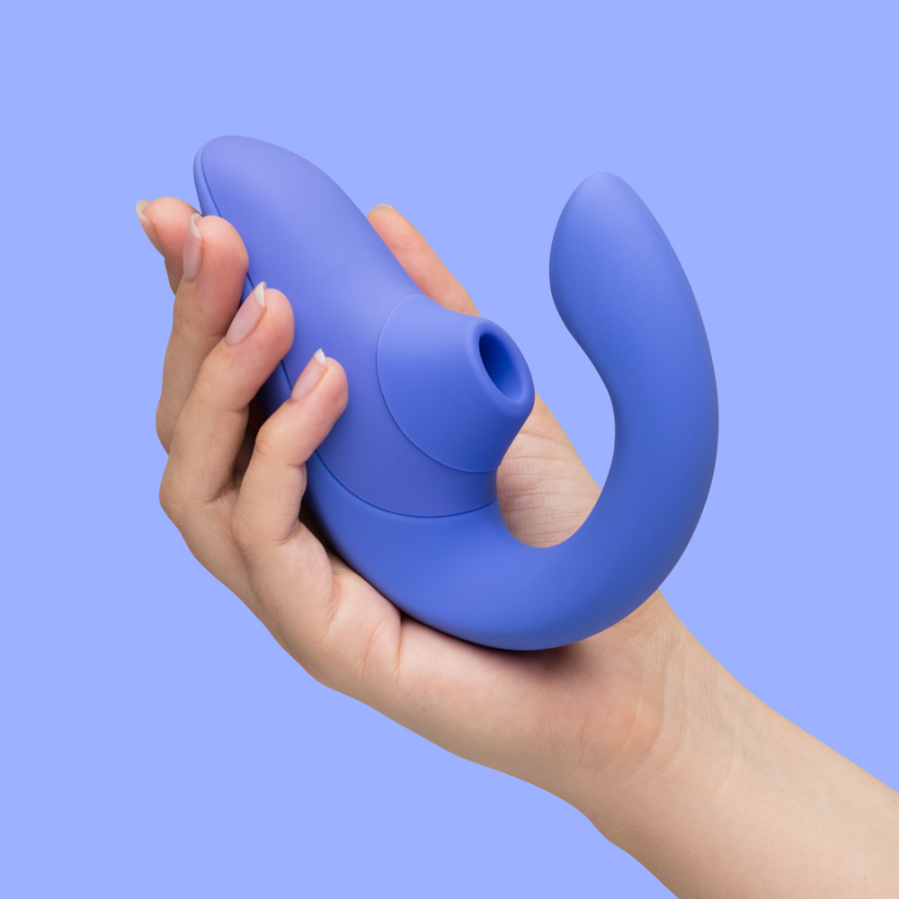 德國 Womanizer Blend G點按摩棒+吸吮愉悅器 活力藍