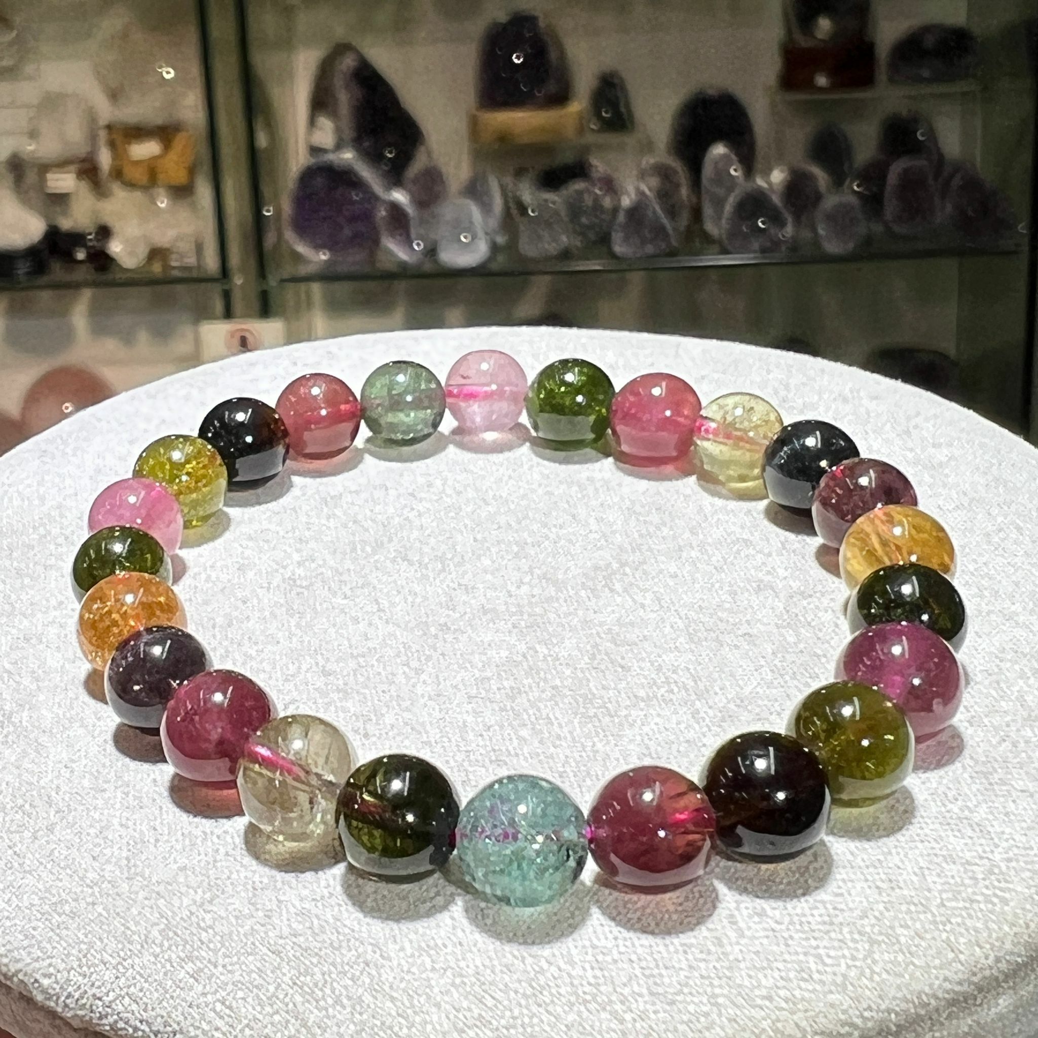 老礦碧璽手串 7.5mm+/- (#1)