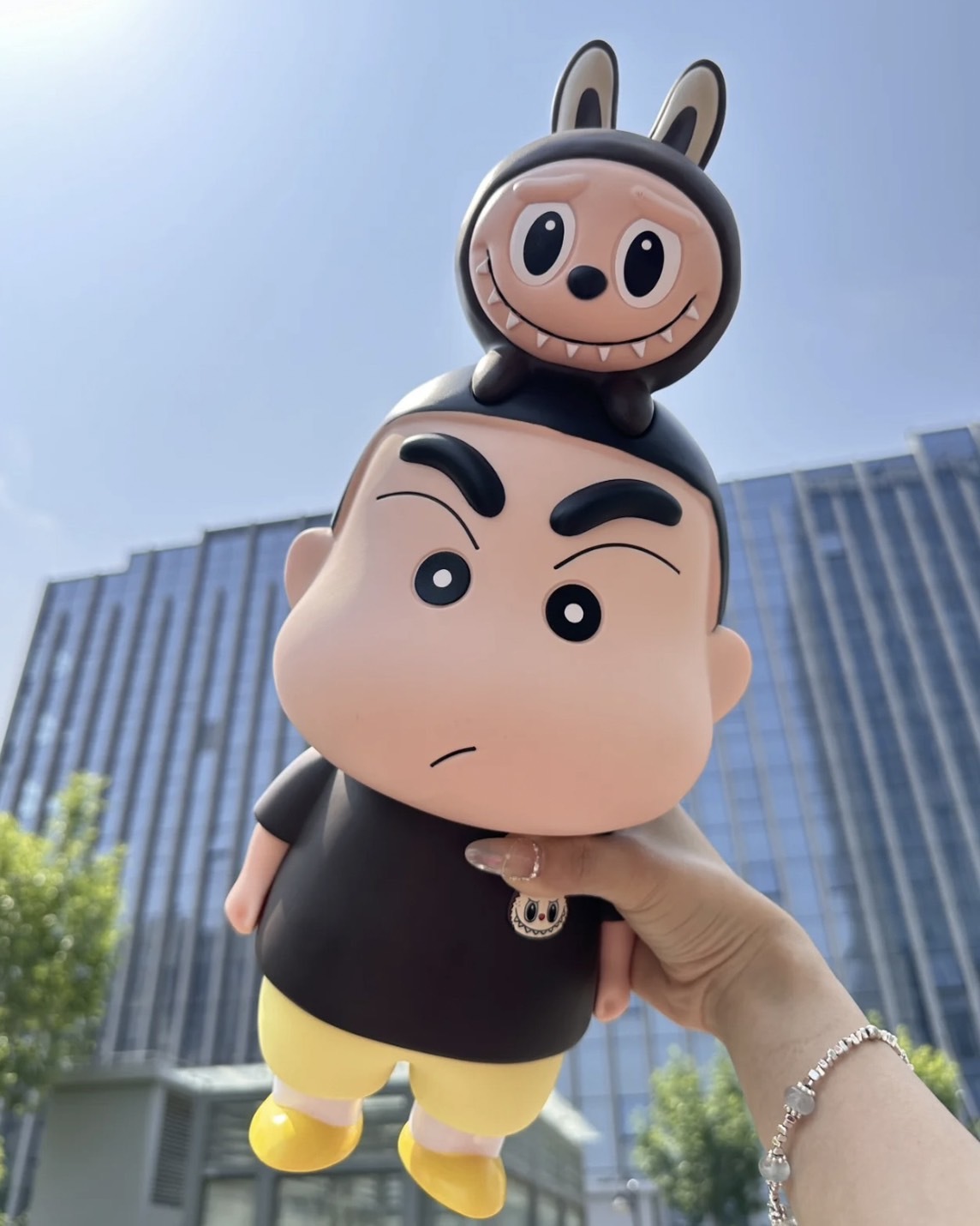 LABUBU X 蠟筆小新 夢幻組合 公仔玩偶模型 居家擺設 可愛裝飾 擺件 拉布布 野原新之助