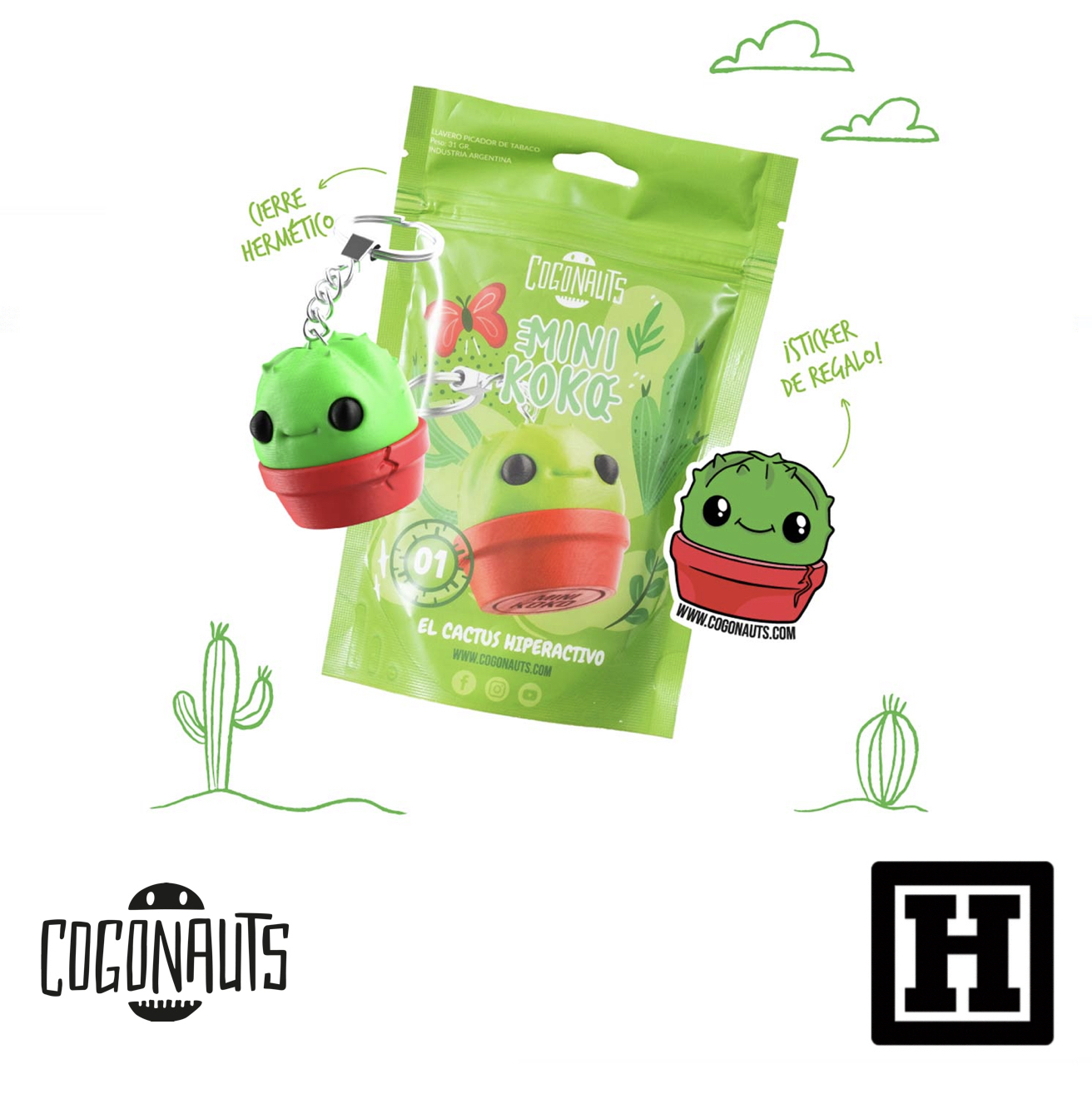 Cogonauts MiniKoko 迷你型 研磨儲存罐 「仙人掌」