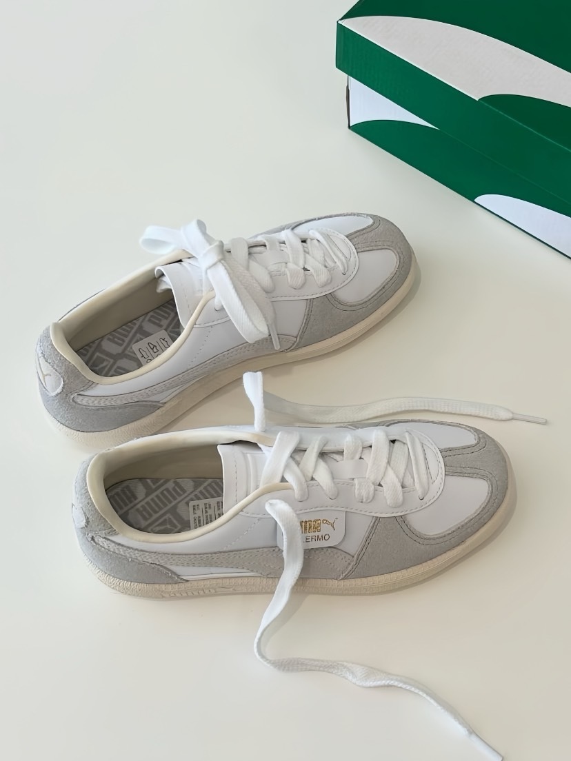 PUMA 白灰 德訓鞋（396464-02）