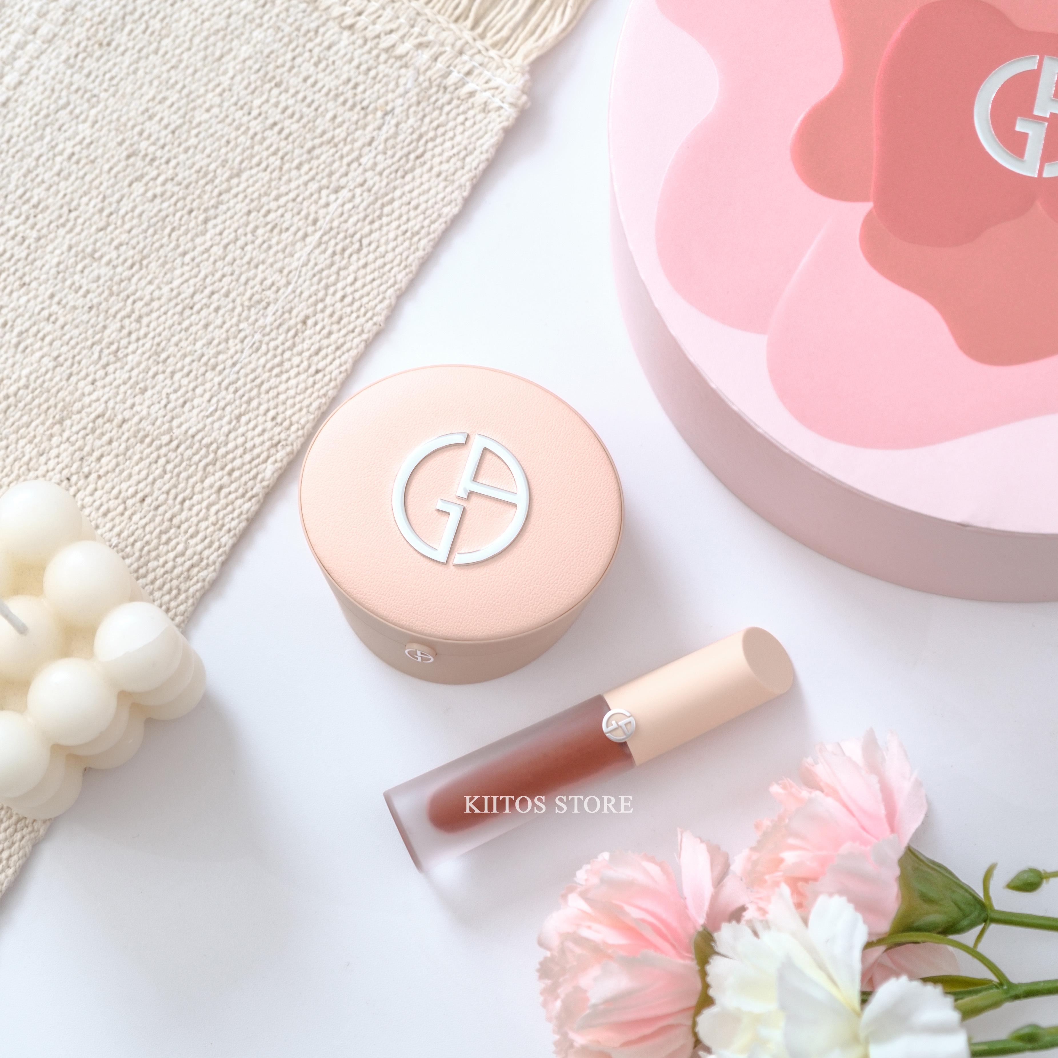 現貨 Giorgio Armani  情人節限量禮盒 水唇釉+小羊皮氣墊