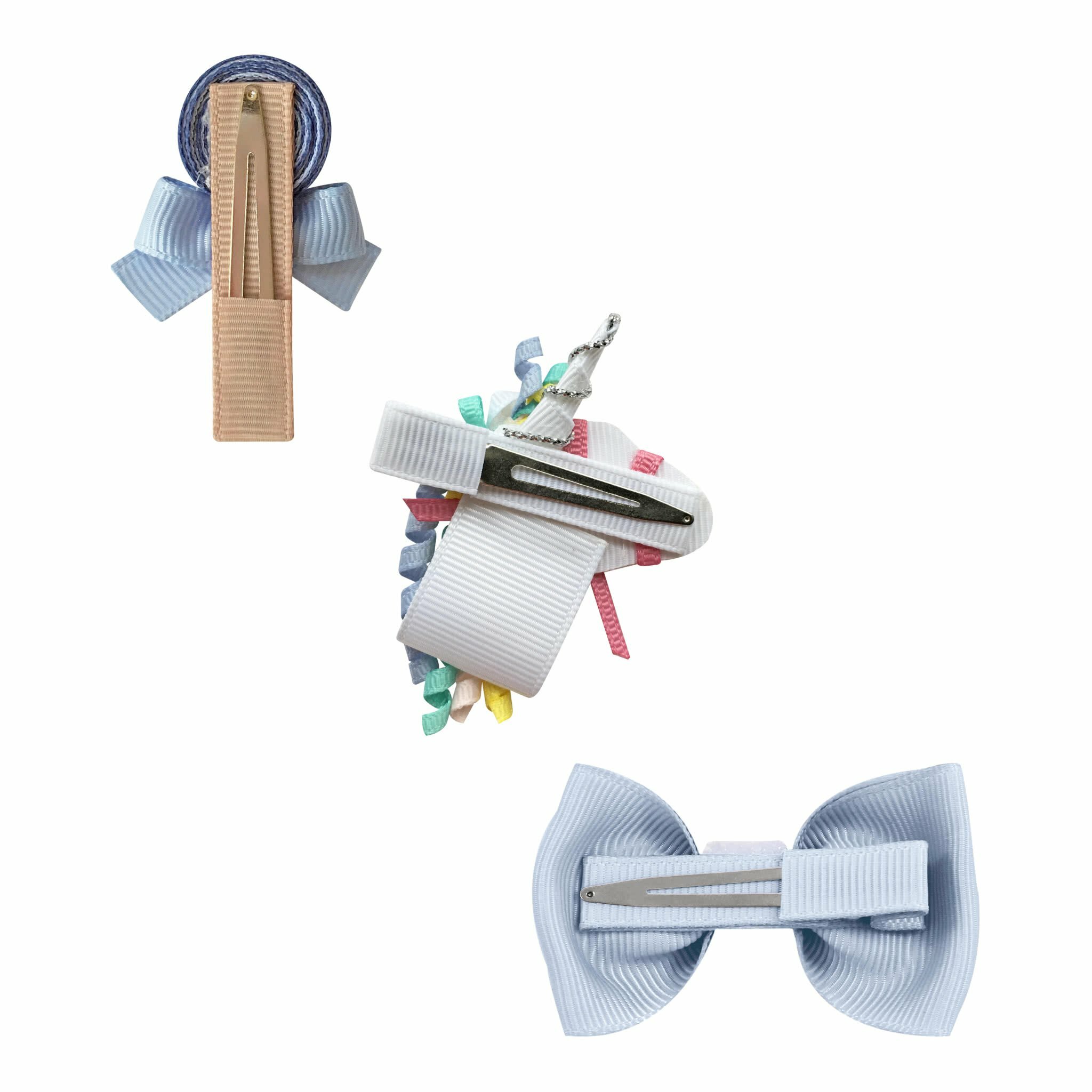 〖 Milledeux 〗夢幻獨角獸髮夾三入組（藍）