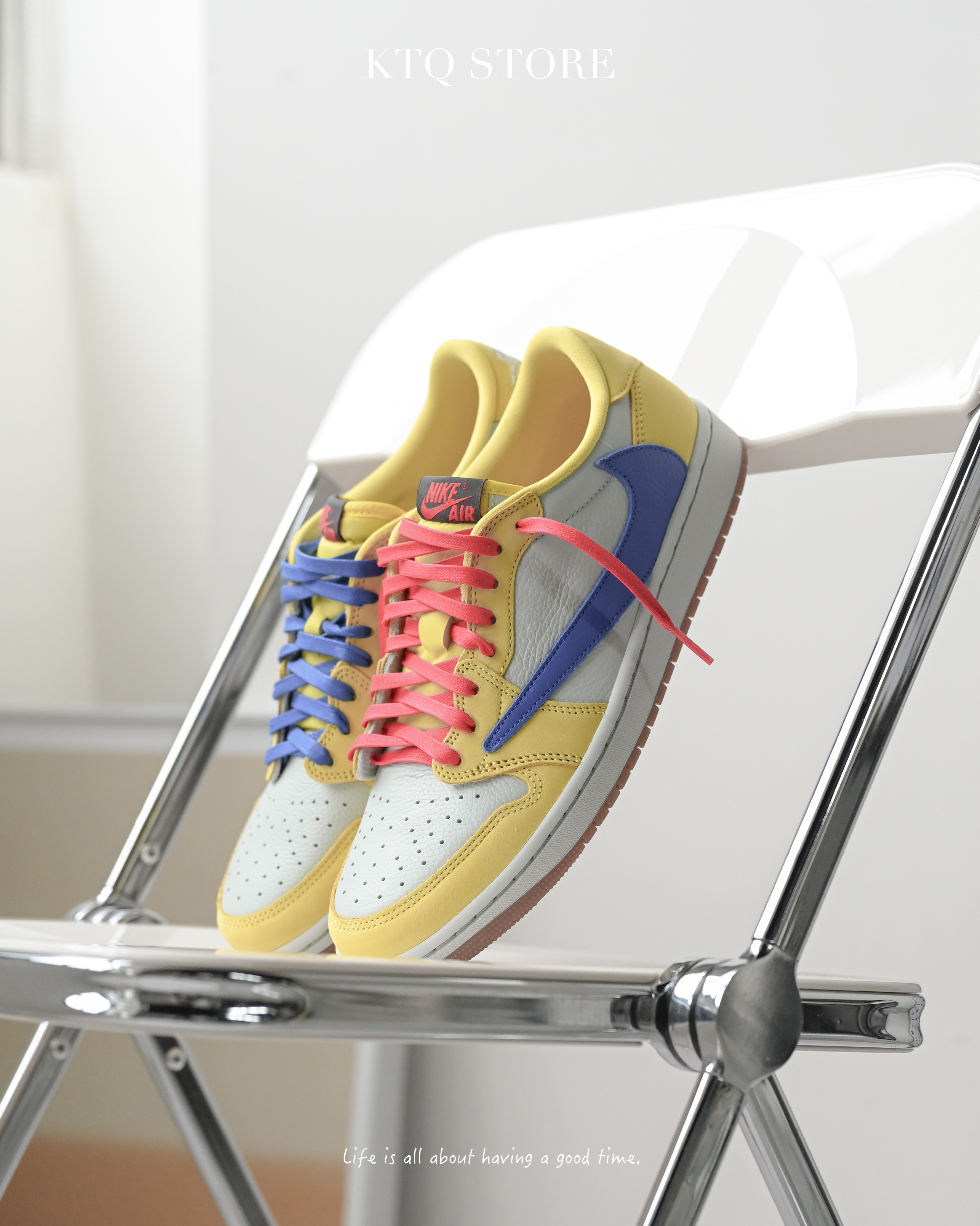KTQ STORE ‧ Travis Scott x Air Jordan 1 Low OG "Canary" 金絲雀黃 倒鉤 DZ4137-700