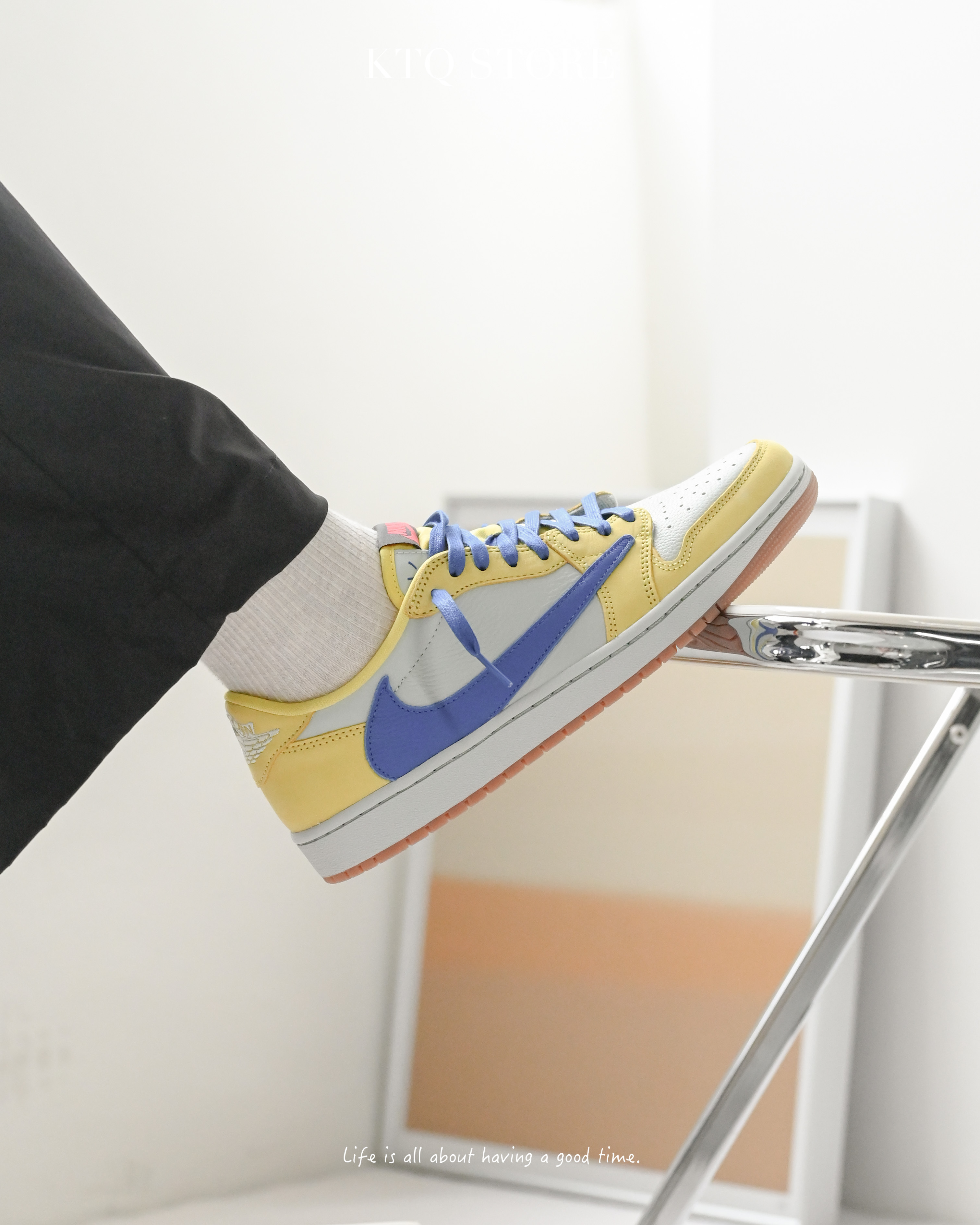 KTQ STORE ‧ Travis Scott x Air Jordan 1 Low OG "Canary" 金絲雀黃 倒鉤 DZ4137-700