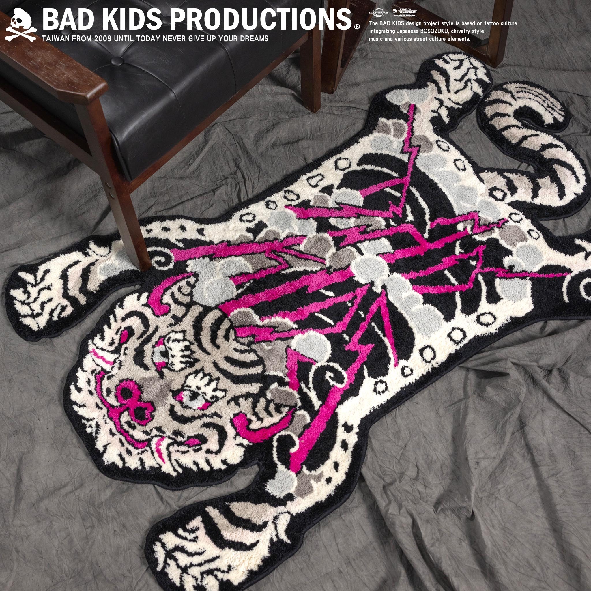 BAD KIDS 惡童 24S/S Tattoo tibetan tiger Rug (手工老虎地毯)