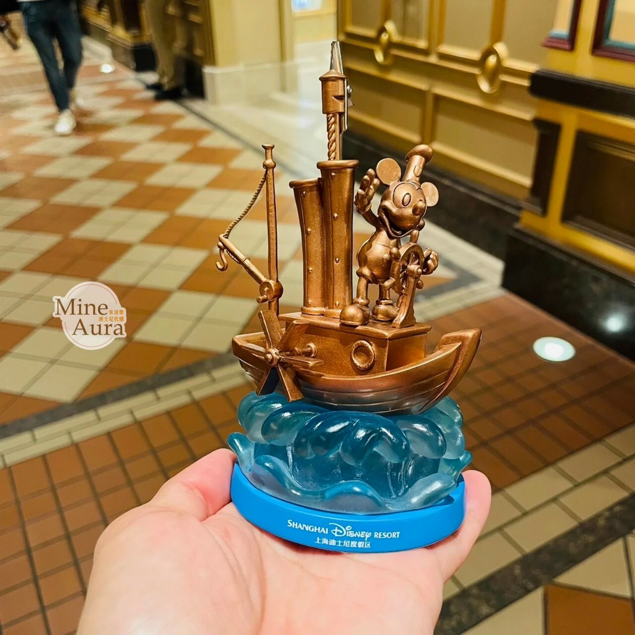 蒸汽 米奇 Mickey 汽船威利號 造型 相片夾 擺飾品 -上海迪士尼樂園