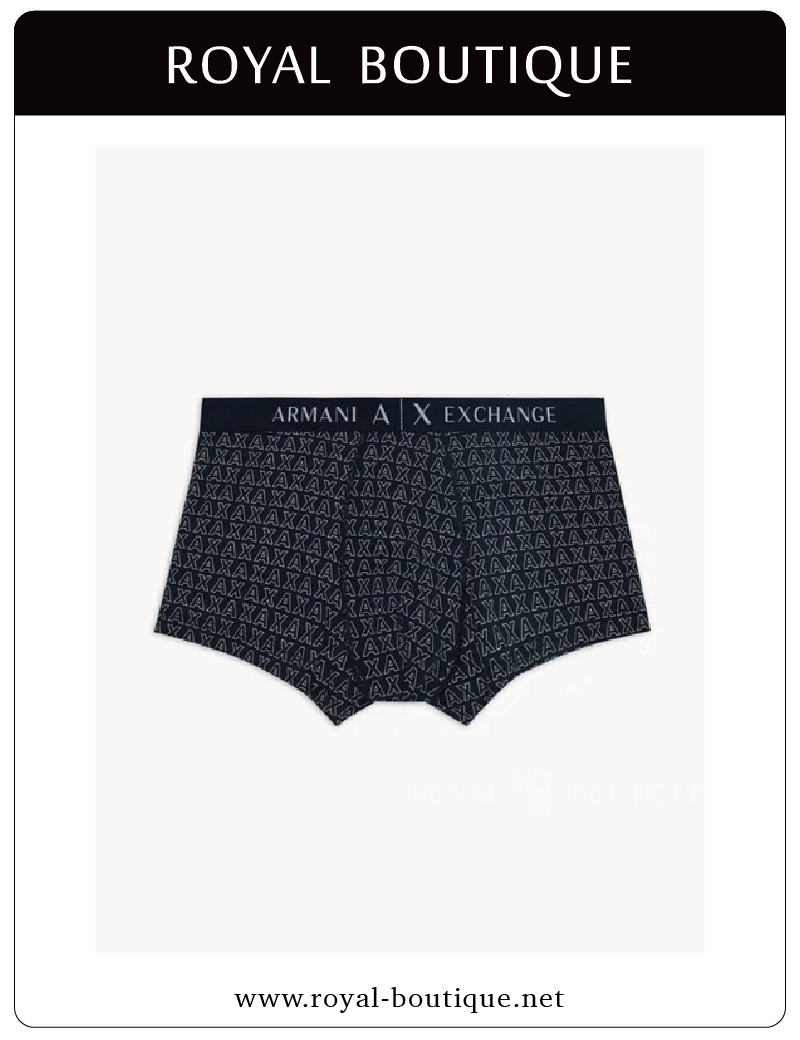 Armani Exchange  滿版低腰貼身短版四角褲