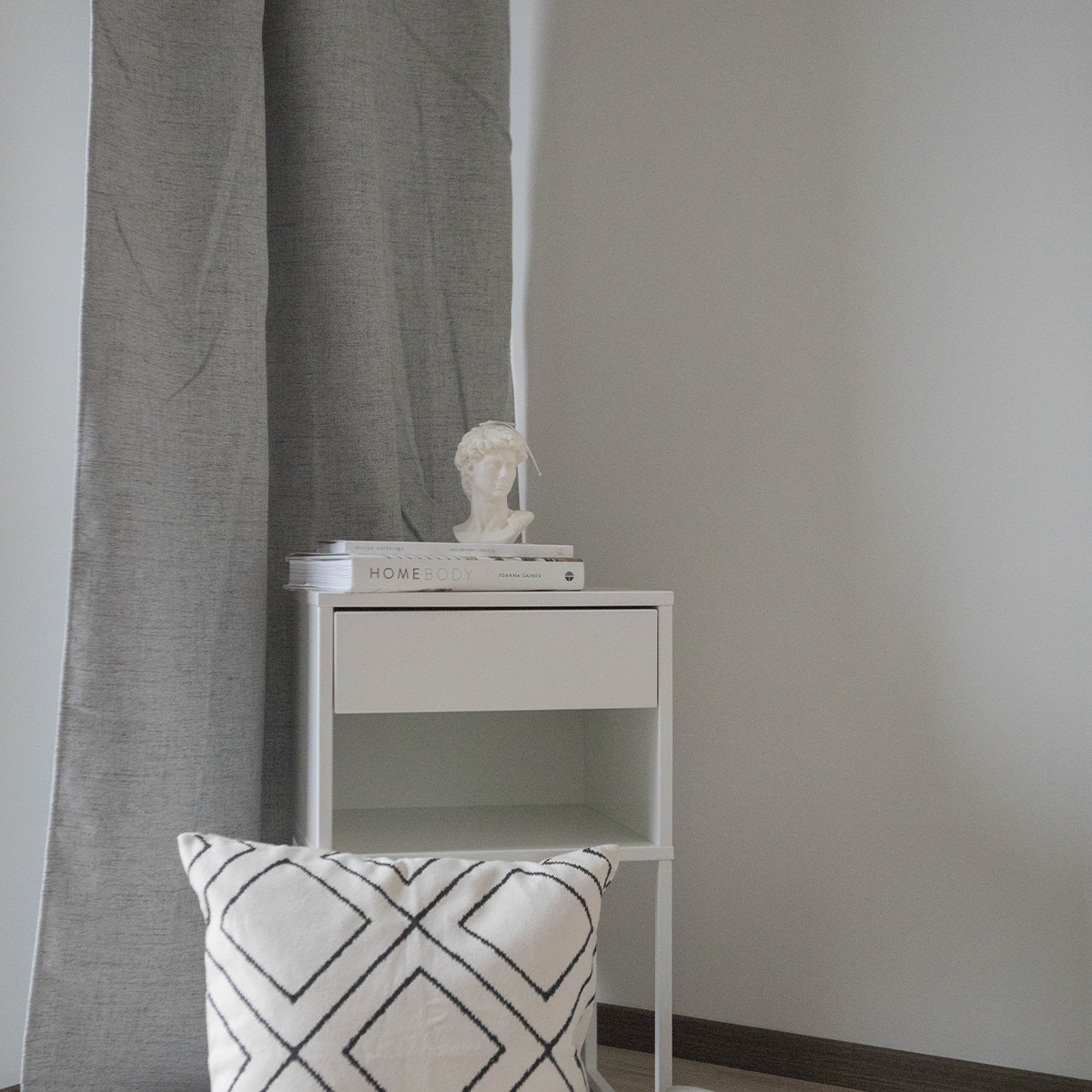 Lo-Curtain 遮光亞麻布簾｜淺灰