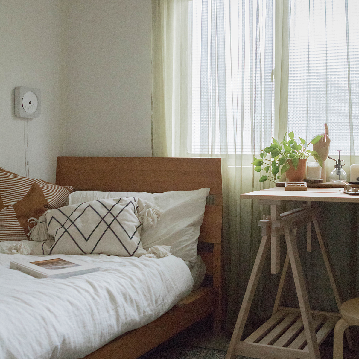 雪紡紗簾｜橄欖綠