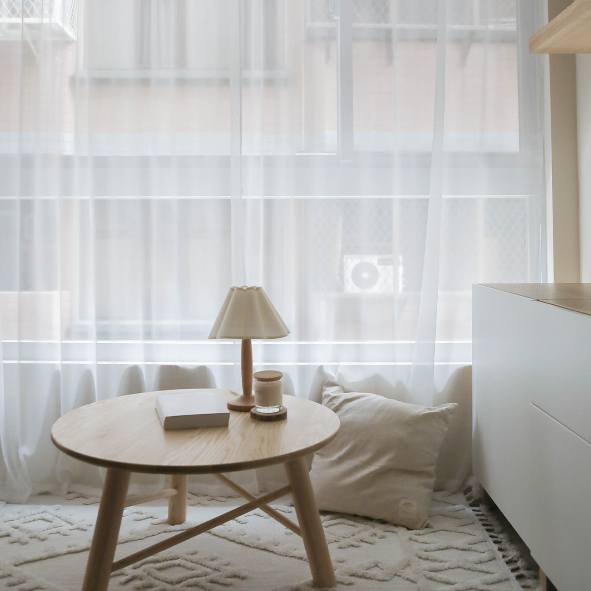 Lo-Curtain 雪紡紗簾｜白