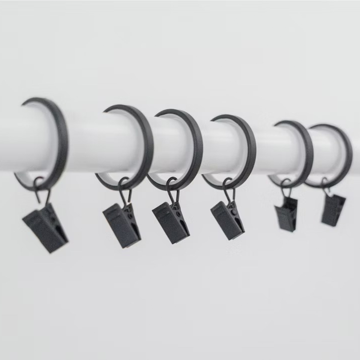 Lo-Curtain 窗簾夾環｜黑