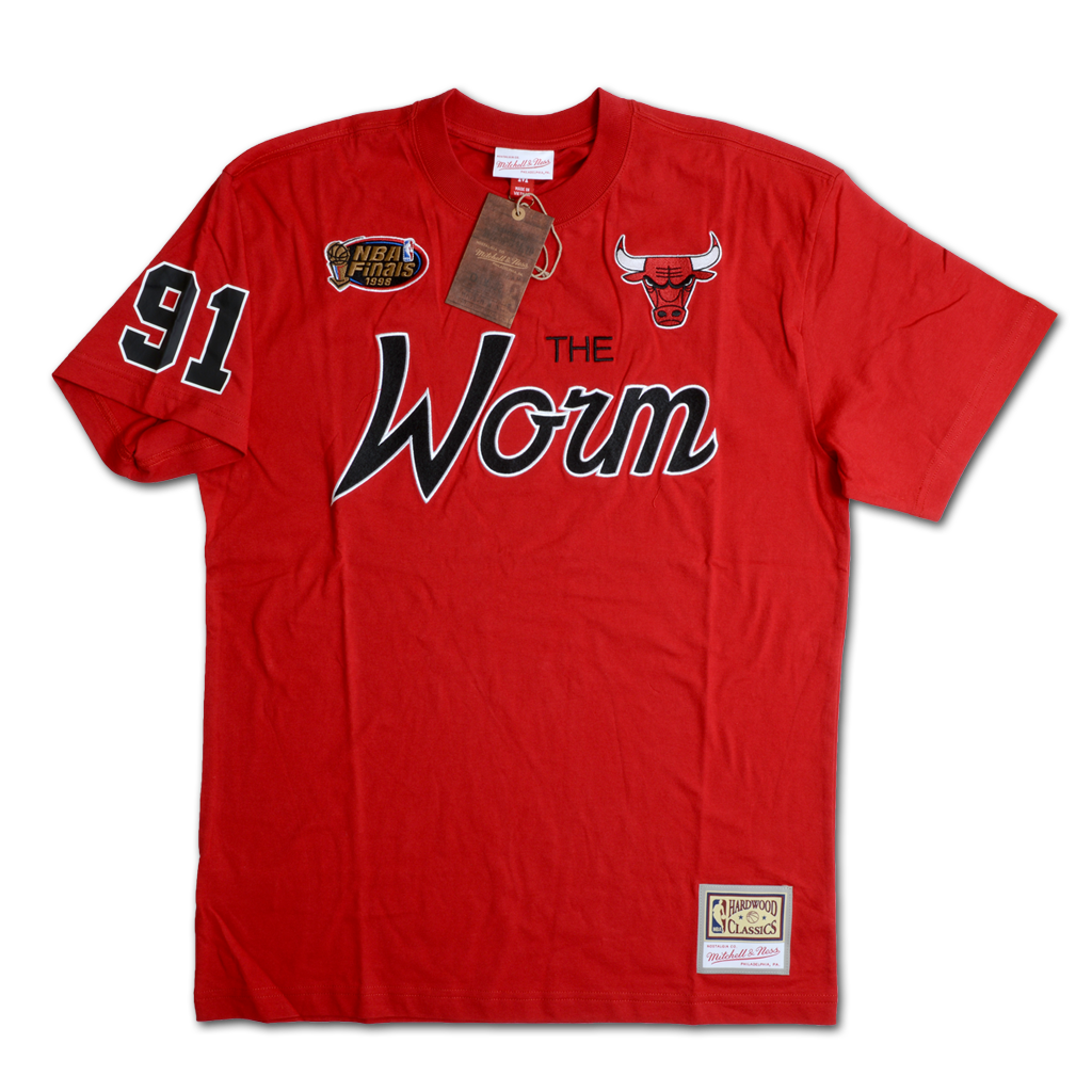 Mitchell & Ness 芝加哥公牛隊 Dennis Rodman 綽號 高磅數 寬版 T-Shirt
