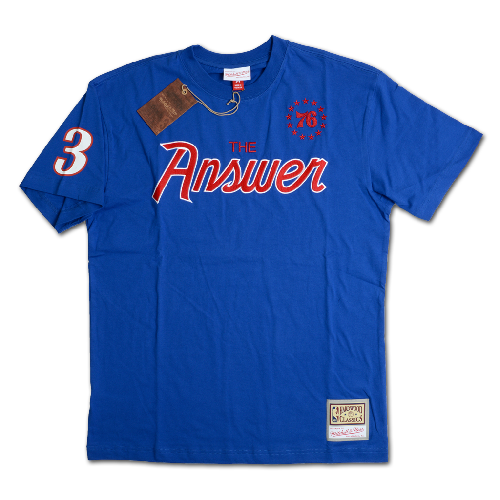 Mitchell & Ness 費城76人隊 Allen Iverson 綽號 高磅數 寬版 T-Shirt