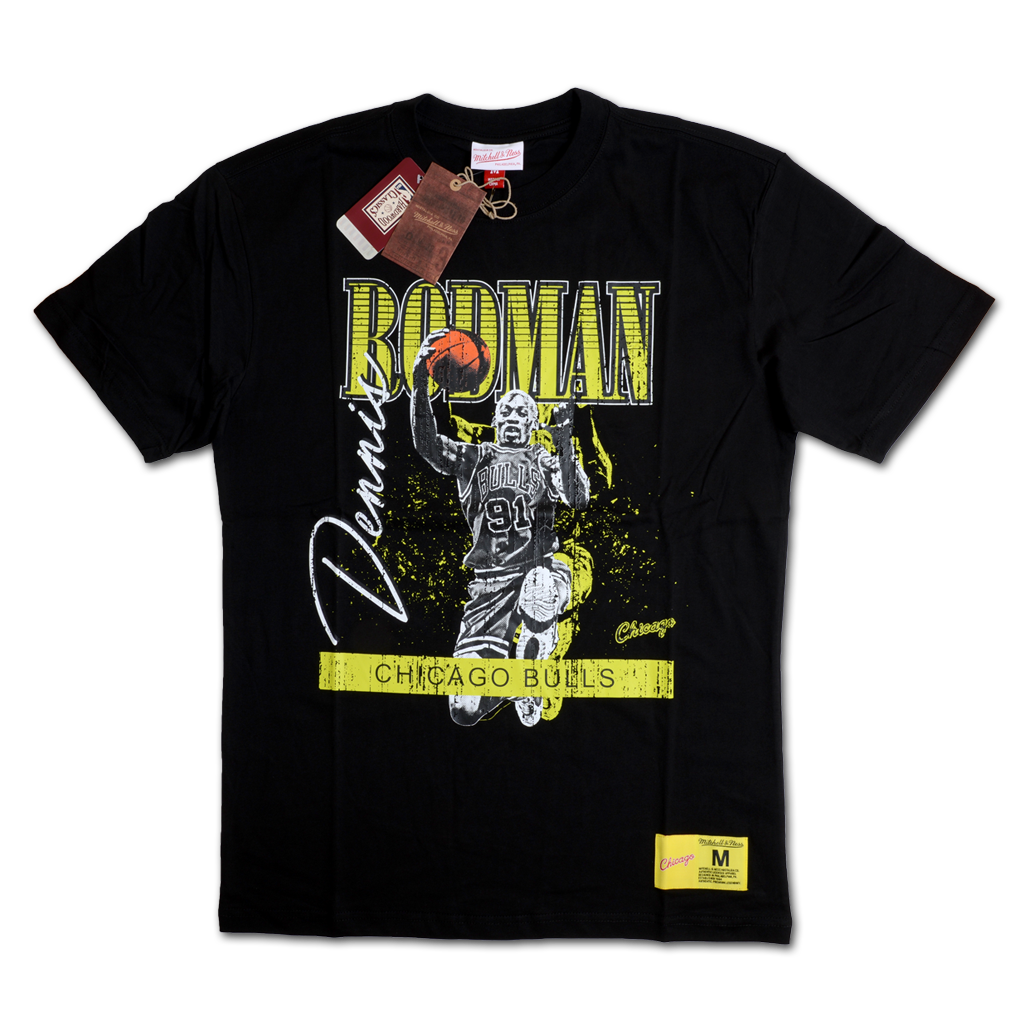 Mitchell & Ness 芝加哥公牛隊 Dennis Rodman 霓虹燈 高磅數 寬版 T-Shirt