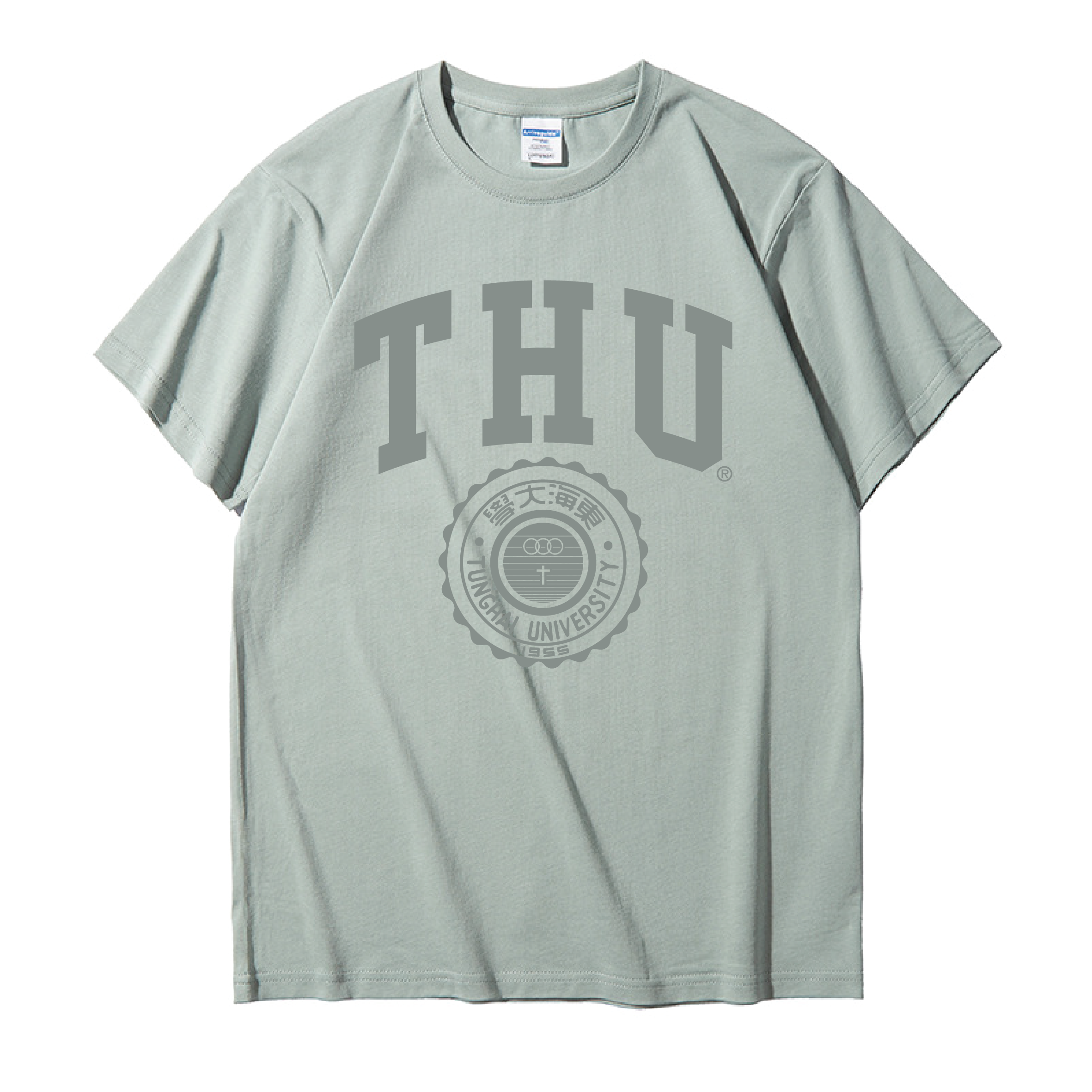 東海大學 THU 美式校徽 T-Shirt (湖水綠)
