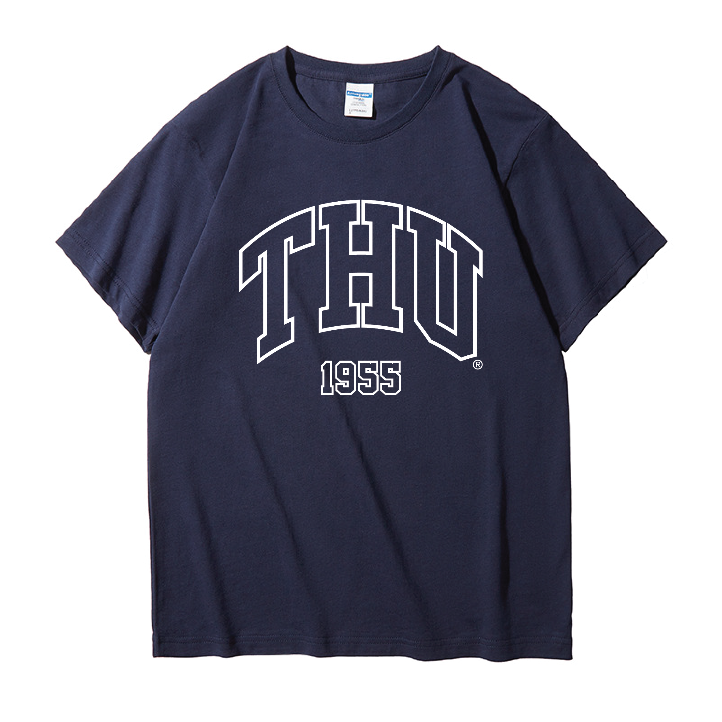 東海大學 THU 拱形鏤空校名 T-Shirt (海軍藍)