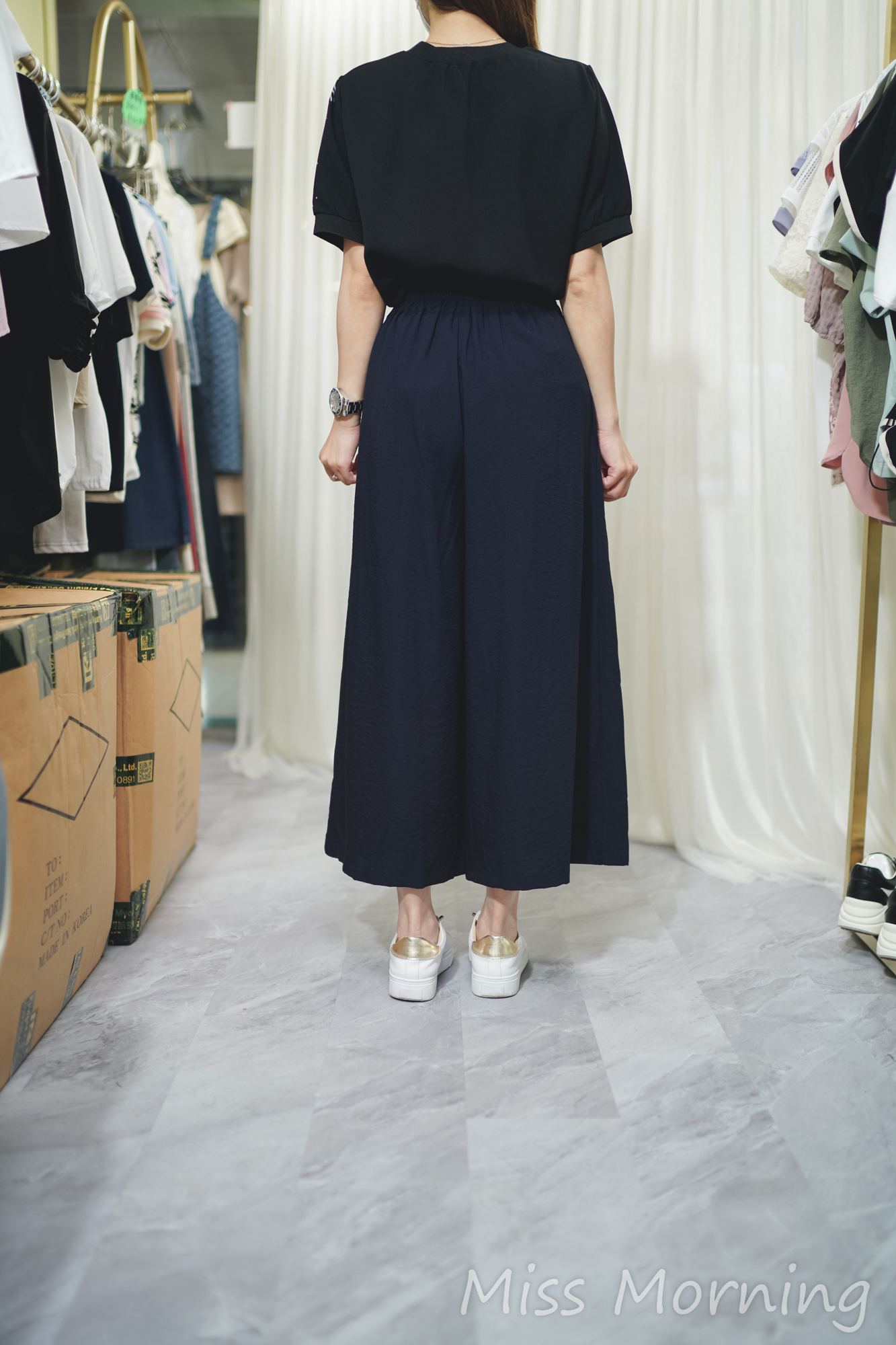 馬馬圖案雪紡上衣(13973)