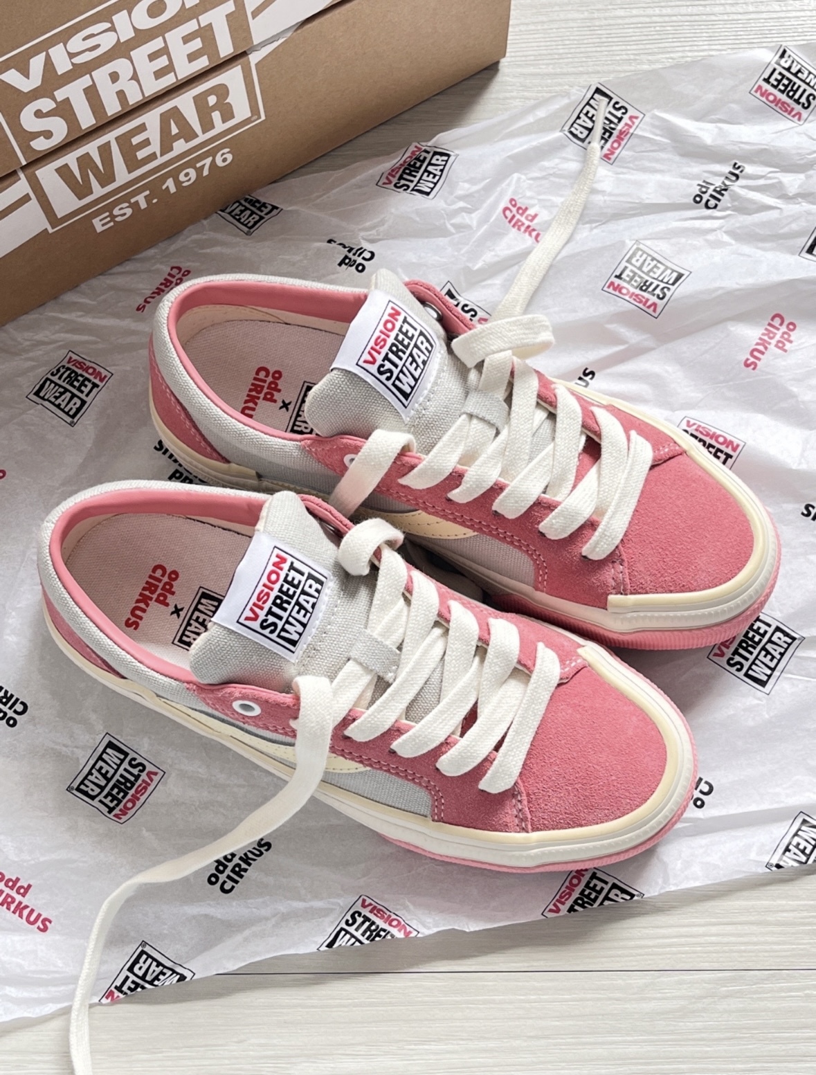 ODD CIRKUS x Vision Street Wear Ashley Pro 復古美式滑板鞋 奶油櫻花粉 工裝 滑板鞋/預購
