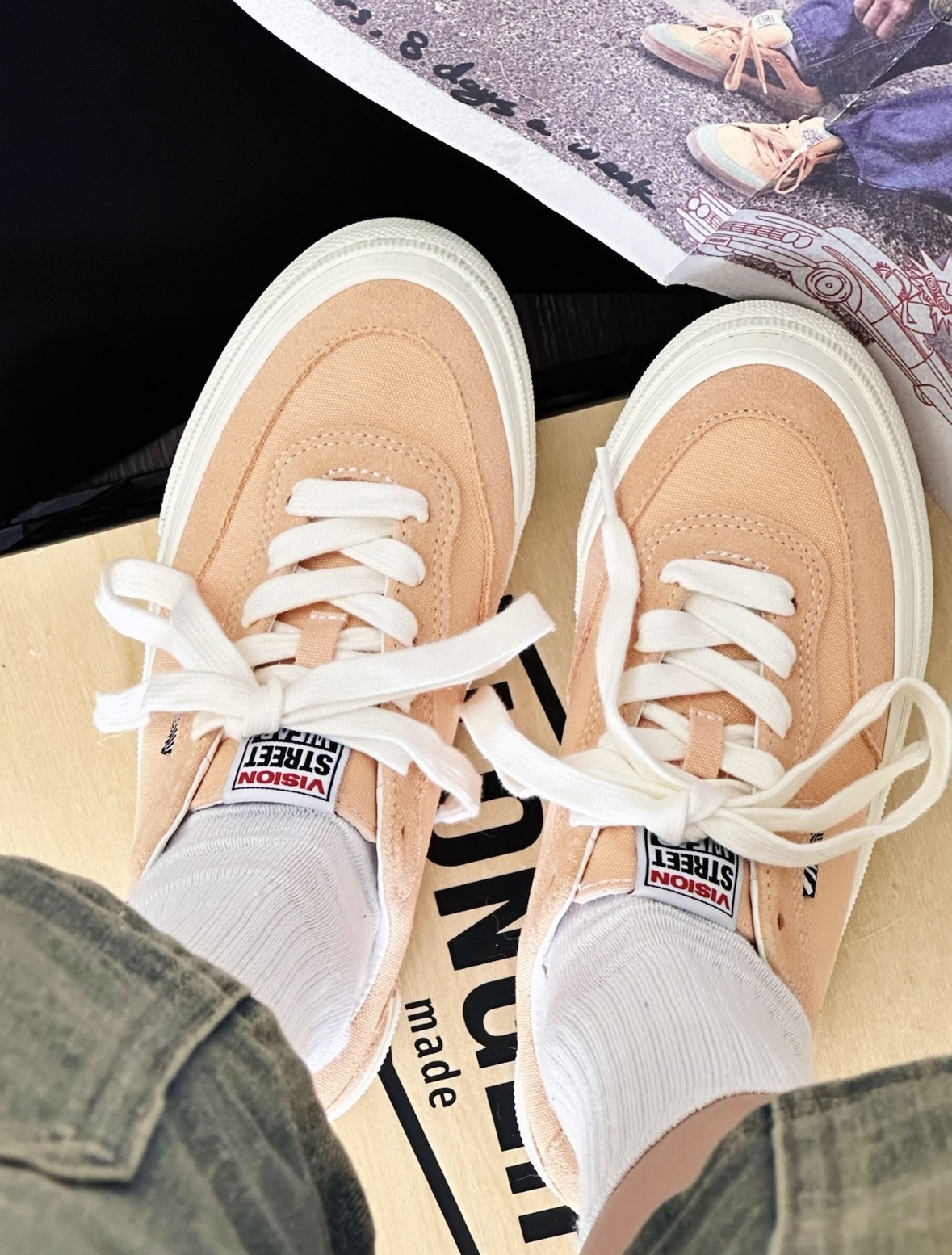 Vision Street Wear Flat Top 美式復古滑板鞋 白桃烏龍 粉橘色 麂皮 工裝 滑板鞋/預購