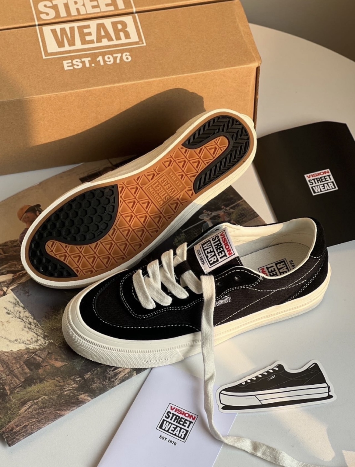 Vision Street Wear Flat Top系列 美式街頭滑板鞋 黑白色 美式 復古 滑板鞋 工裝/預購