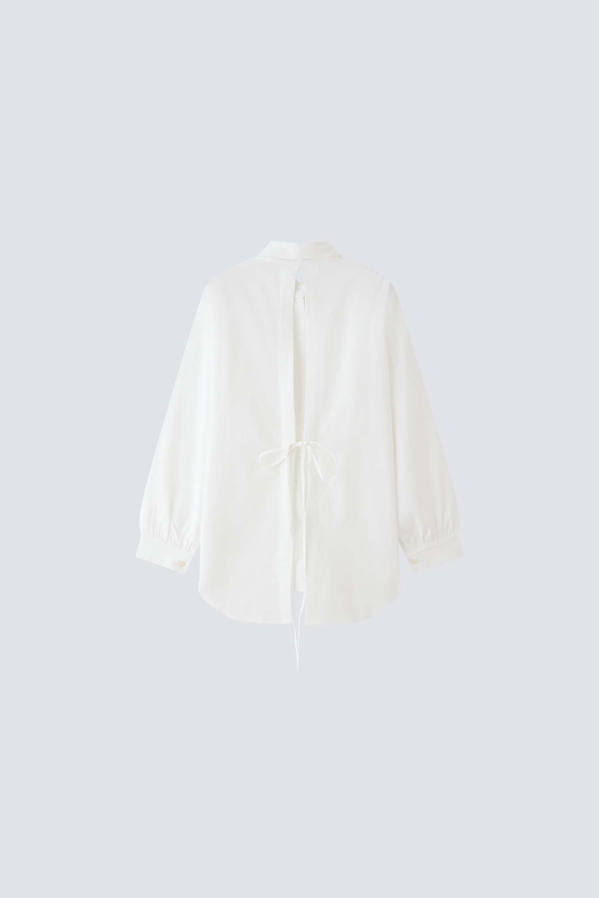 Open Back Lace-Up Shirt｜White｜Hong Kong Original Design
