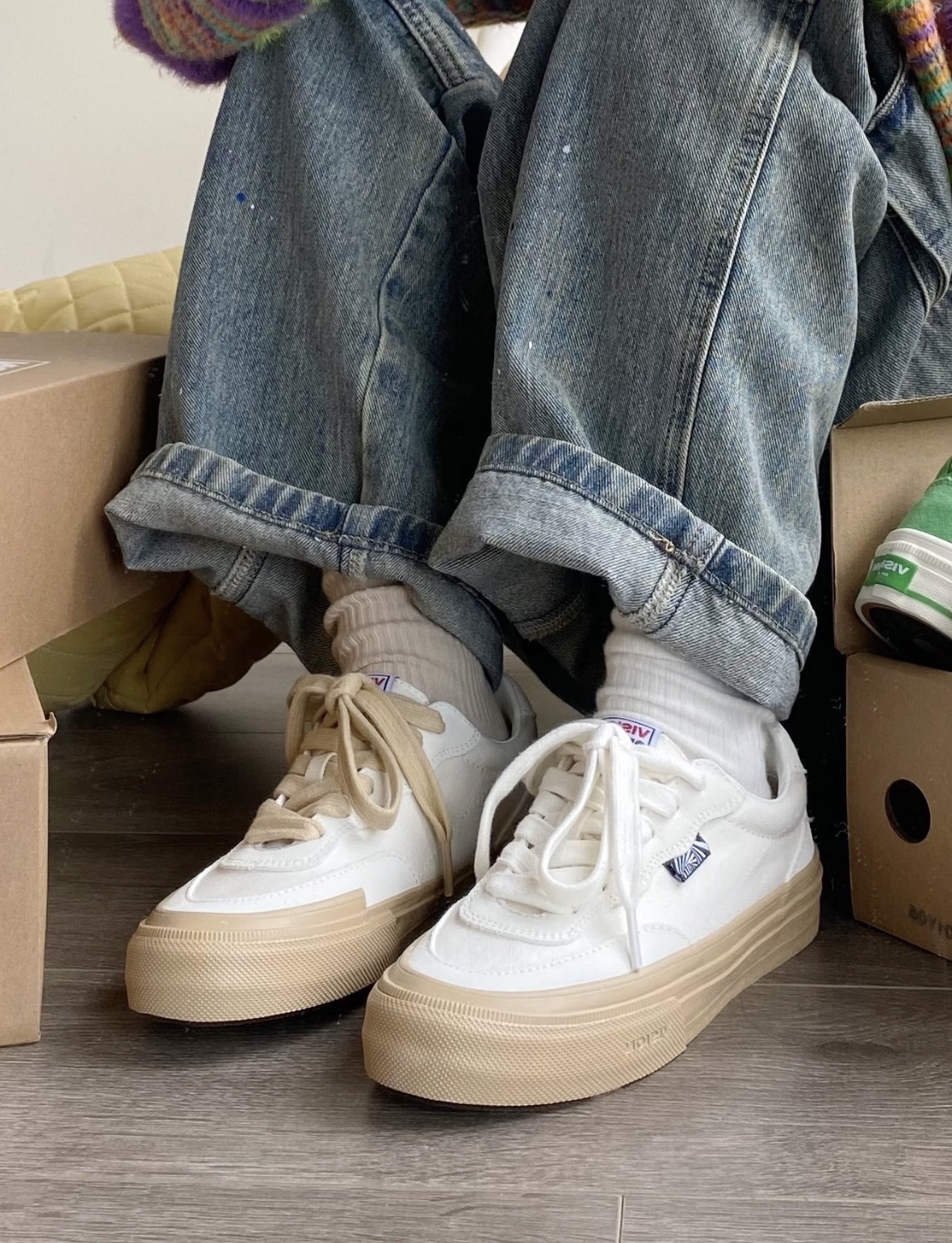 Vision Street Wear Flat Top 美式復古滑板鞋 米白色 焦糖底 麂皮 工裝 滑板鞋/預購