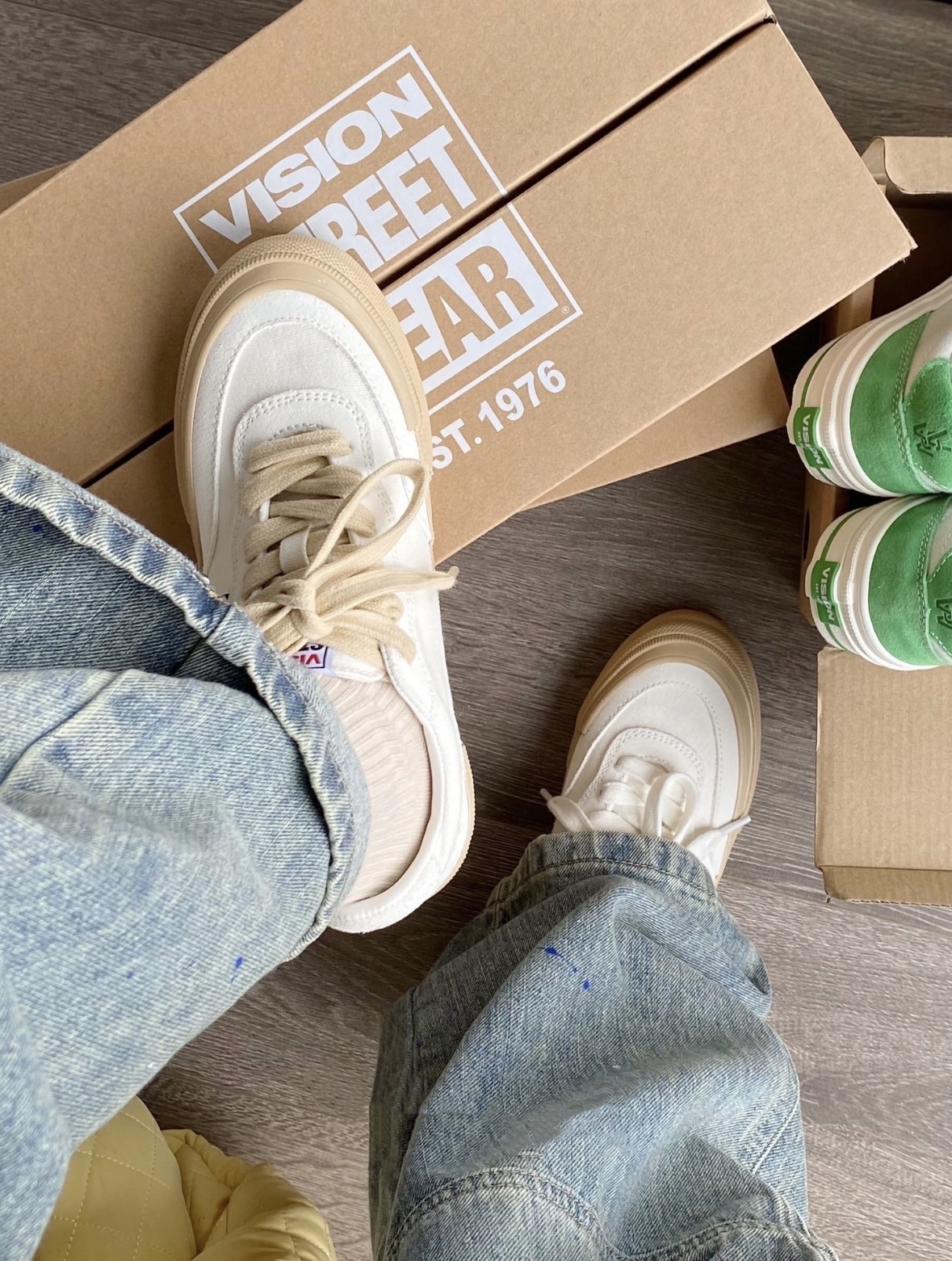 Vision Street Wear Flat Top 美式復古滑板鞋 米白色 焦糖底 麂皮 工裝 滑板鞋/預購