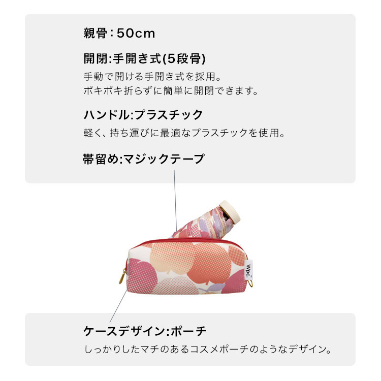 Wpc. Gradient Fruit Mini Folding Parasol UV Cut 折疊遮陽傘/雨傘 