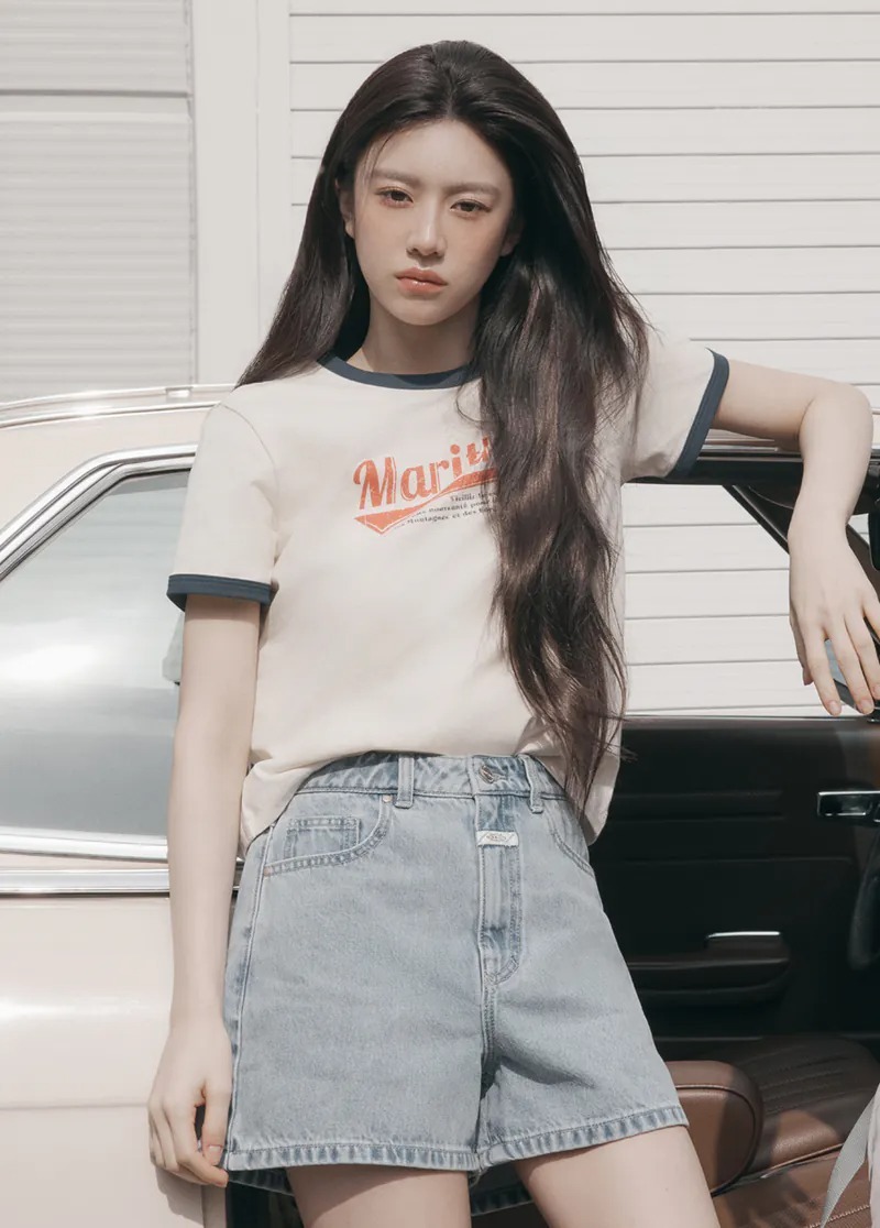 PRE ORDER) MARITHE FRANCOIS GIRBAUD W DENIM SHORTS
