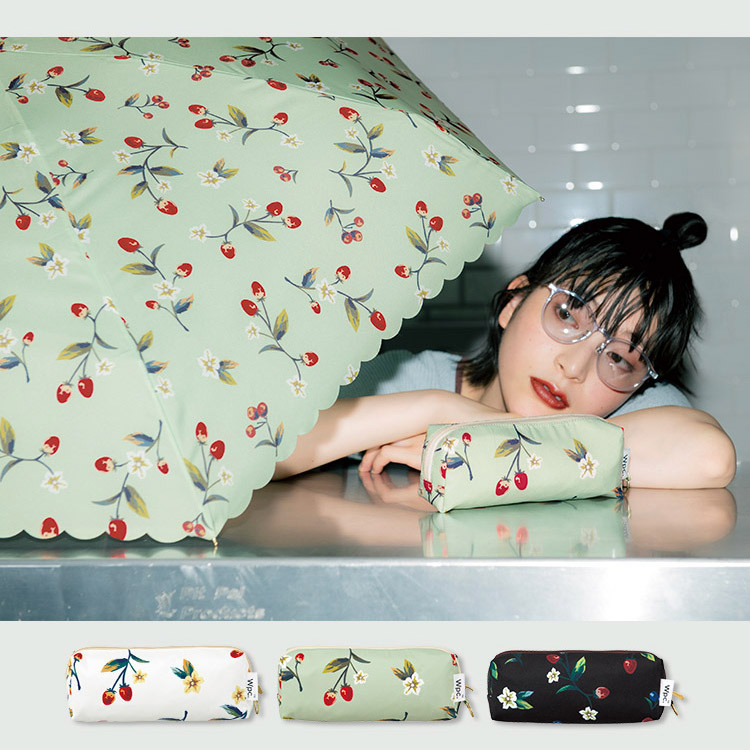 Wpc. Strawberry Garden Mini  Folding Umbrella UV Cut 折疊遮陽傘/雨傘 
