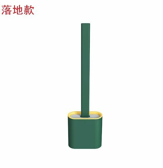 [Midnight Green Floor-to-ceiling] Zero Dead Angle Silicone Toilet Brush New Brush Head Soft Rubber Long Handle Household Toilet Cleaning Brush 