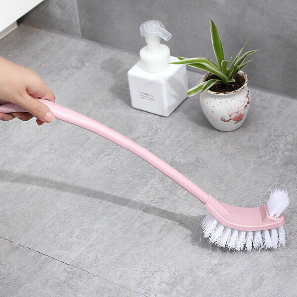 Toilet brush with extended handle Cleaning brush (pink)