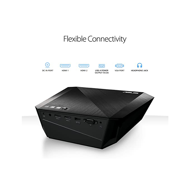 ASUS F1 LED Projector, FULL HD (1920*1080), 1200 Lumens, Short Throw, Horizontal & Vertical Keystone Adjustment , Auto Focus, 2.1 Channel Audio, Audio by Harman Kardon, Wireless Projection, HDMI